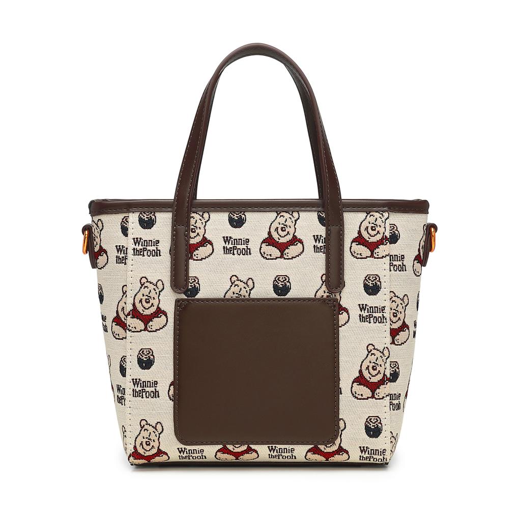 New Disney Winnie The Pooh Series PU Shoulder Bag, Crossbody Bag, Handbag Regular Women's Ecru DHF23881-C1