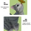Solar-Powered Resin  Figurine Night Light Realistic Animal Sculpture Garden Decorative Ornament