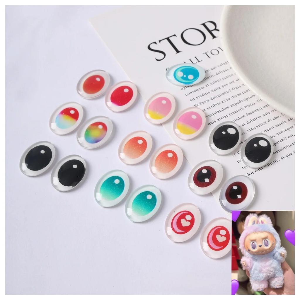 18pcs Labubu Doll Glass Eye Patches Simulation Accessories For DIY Craft Eyes Replacement