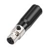 Mini 4Pin XLR Female 3Pin MIni XLR Male Connector for Reliable Auditory Equipment Interfacing