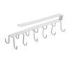 White Storage Hook Frame 25.5*8*7cm Iron Kitchenware Rack