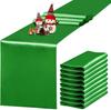 5-20Pack Satin Table Runner Green 12 X 108 Inches Table Runner Christmas Coffee Table Decor for Party Birthday Wedding Banquet