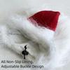 New Year Creative Santa Dog Cat Costume Funny Cute Santa Claus Hat for Dog with White Beard Furry Pet Wig Xmas Cap Pet Outfit