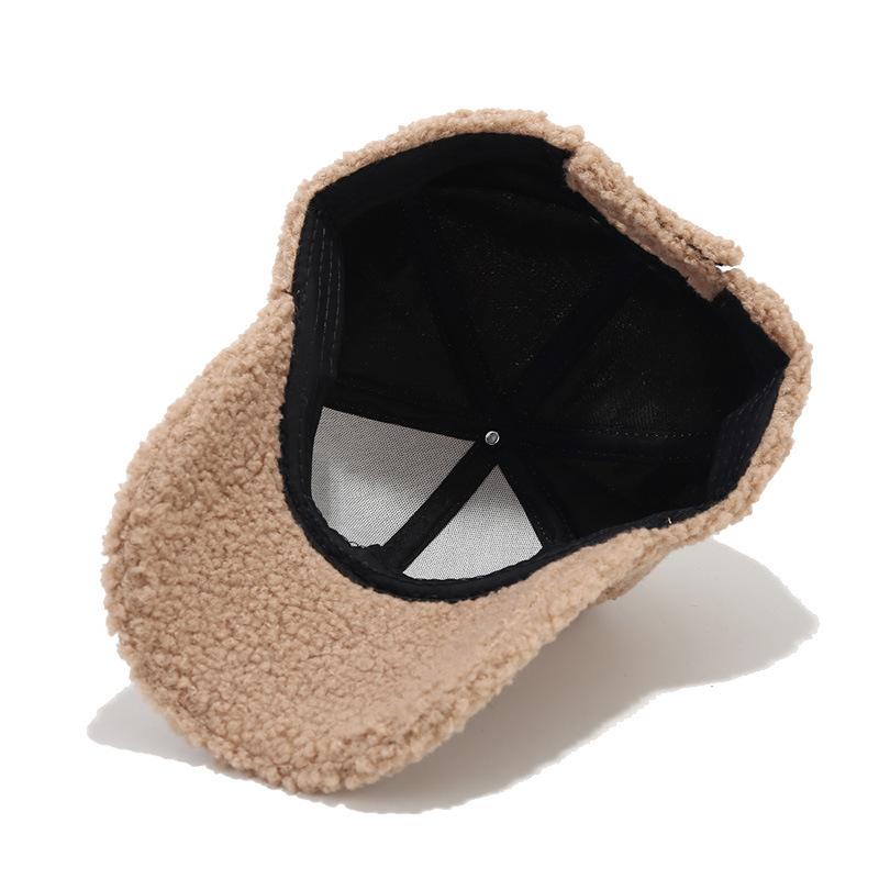 Teddy Plush Warm Baseball Cap Fashionable Versatile Duckbill Hat