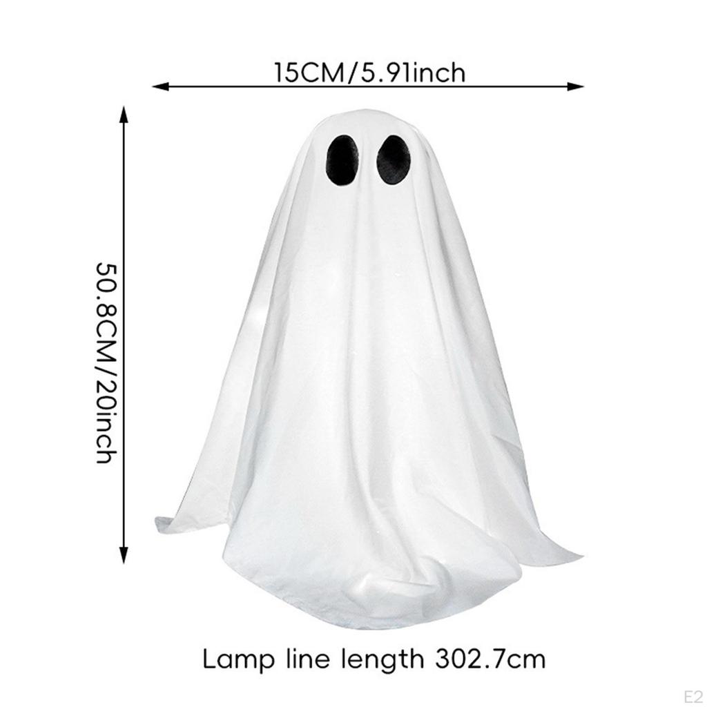 Lighted White Cloth s Decorative Figurine, Halloween Decorations, Spooky with Lights 15x15x50.8cm