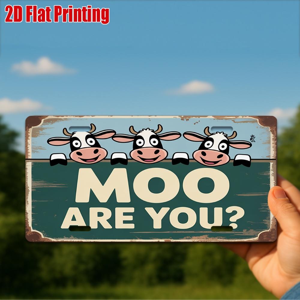 

pc Vintage Metal Sign for Decorative Purposes Only Decorative Plaque And Sign ( Inches Inches) MOO ARE YOU 15x30cm(5.9x7.8inch)