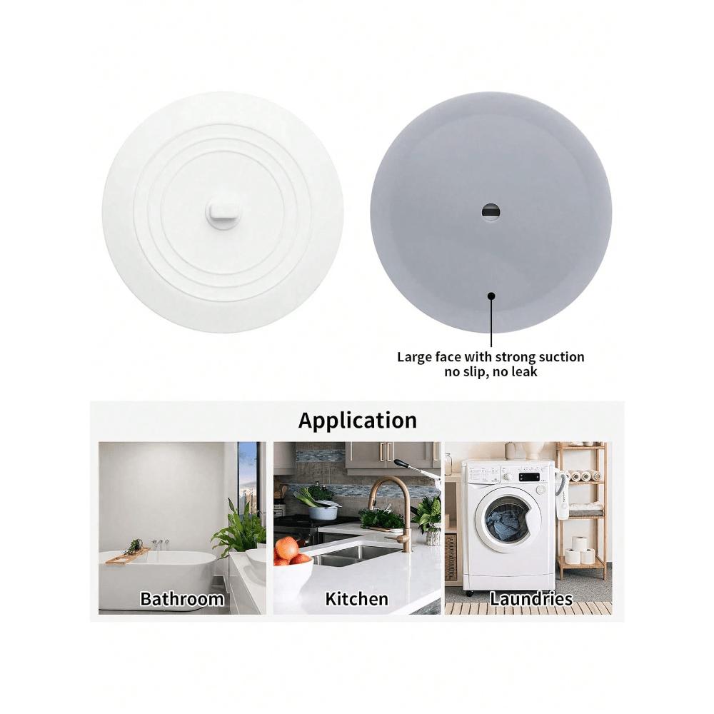1pc Bathtub Drain Stopper Kitchen Bathroom Bath Tub Drain Hair Stopper, Bathtub Drain Plug, Universal Flat Suction Shower Bathtub Drain Cover