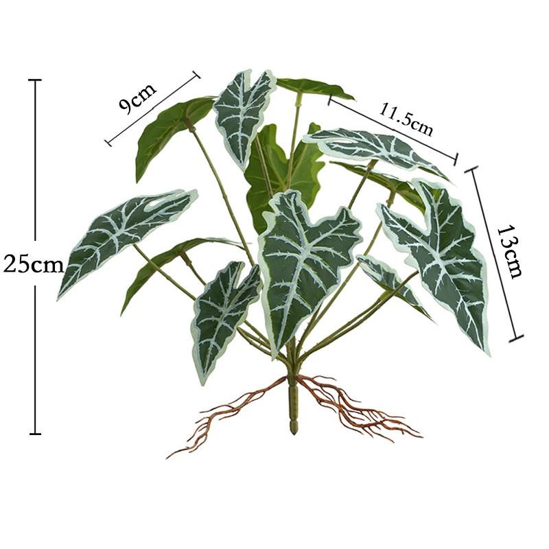 Green Plant Artificial Leaf Wall Decor With Durable Materials For Indoor Garden And Home Office Decor
