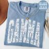 Gamma Comfort Colors Shirt, Blue Toile Grandma Shirt, Mothers Day Gifts, New Grandma Tshirt, Tee