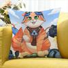 Game Jetpack Cat Sombra Overwatch Various Sizes Square Pillow Case For Car Home Bedchamber Decor
