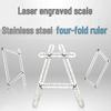Four-Fold Multi-Angle Aluminum Alloy and Stainless Steel Ruler