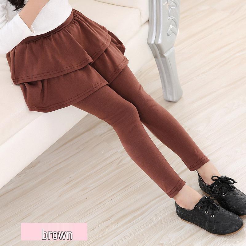 Girls' Multi-Color Elastic Skirt-Pants - Spring and Autumn Korean Style Children's Wear