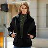 Women's Clothing, Autumn and Winter New Styles, Fashionable Long Sleeved Cardigan, Zipper, Plush, Spliced Women's Jacket, Winter Warm Jacket