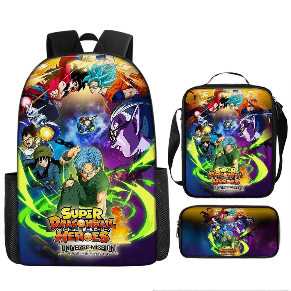 Dragon Ball Student School Bag Cartoon Dragon Ball Super Children'S Backpack, Satchel Pencil Case