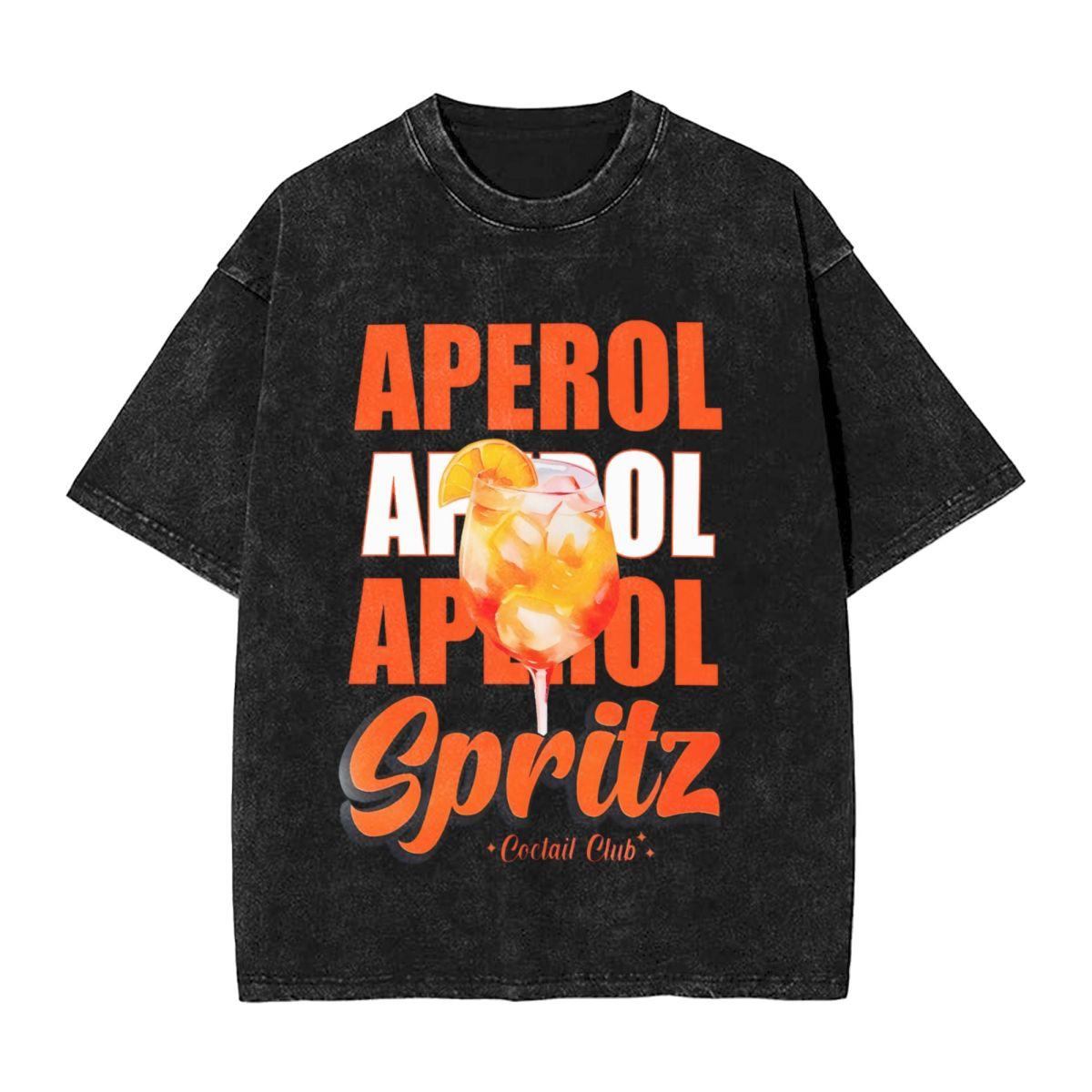 

HEROLOR Fritzies Orange Juice Spritzs woman Men Cotton Washed Hot stamping Print TShirt Mens Summer Short Sleeve Tees S