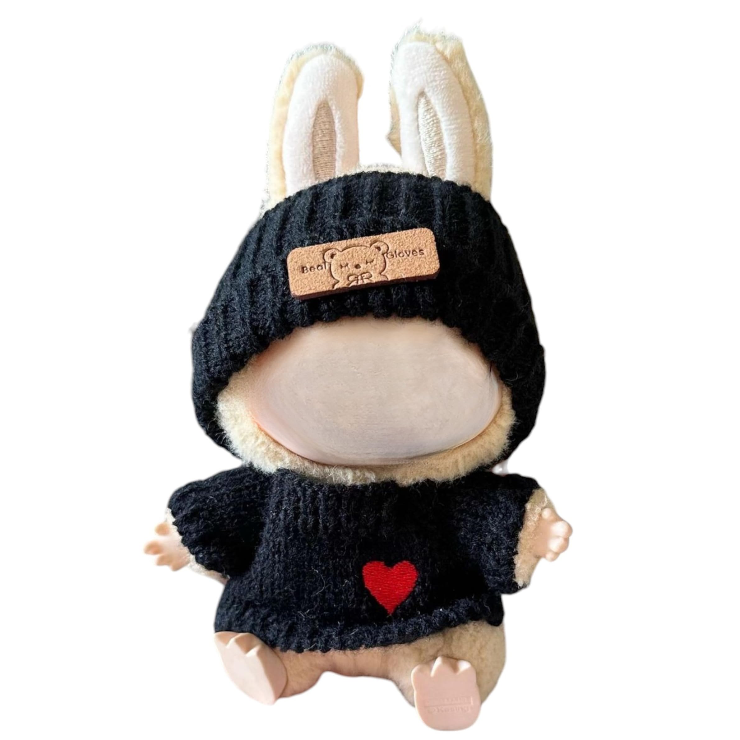 

AXLUCE Plush Toy Clothes Sweater Knit Hat Plush Toy Clothes (Black)