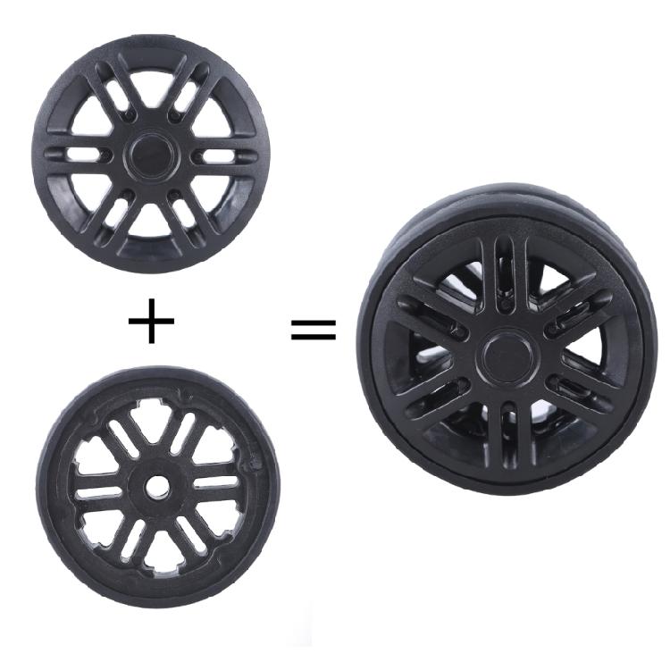 8 Stück 60mm Kofferrollen Gepäck Doppelrollen Schwenkrollen Reparatursets Einfach zu installieren für Ersatzgepäck