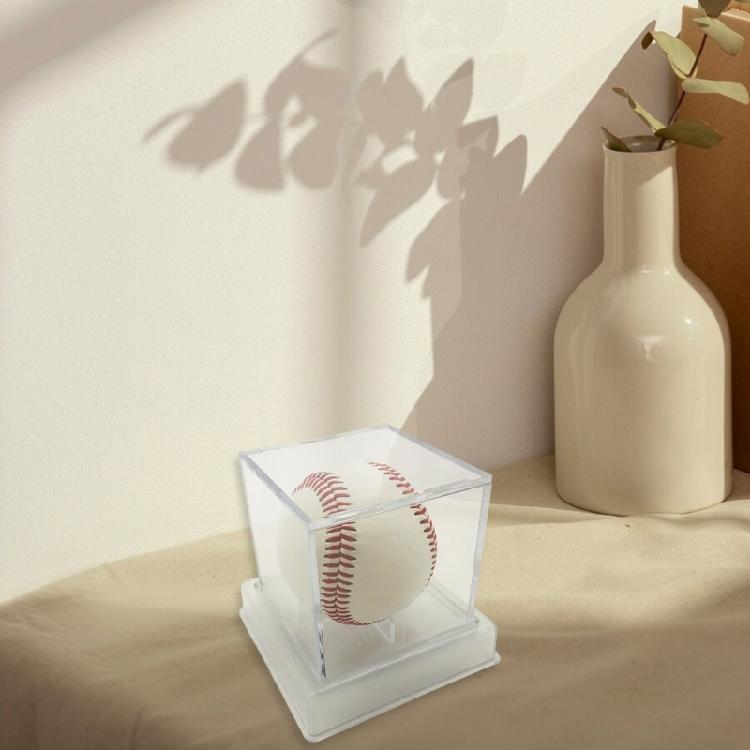 Acrylic Square Baseball Holder Clear Display Box Baseball Display Case Autographed Baseball Clear Display Case