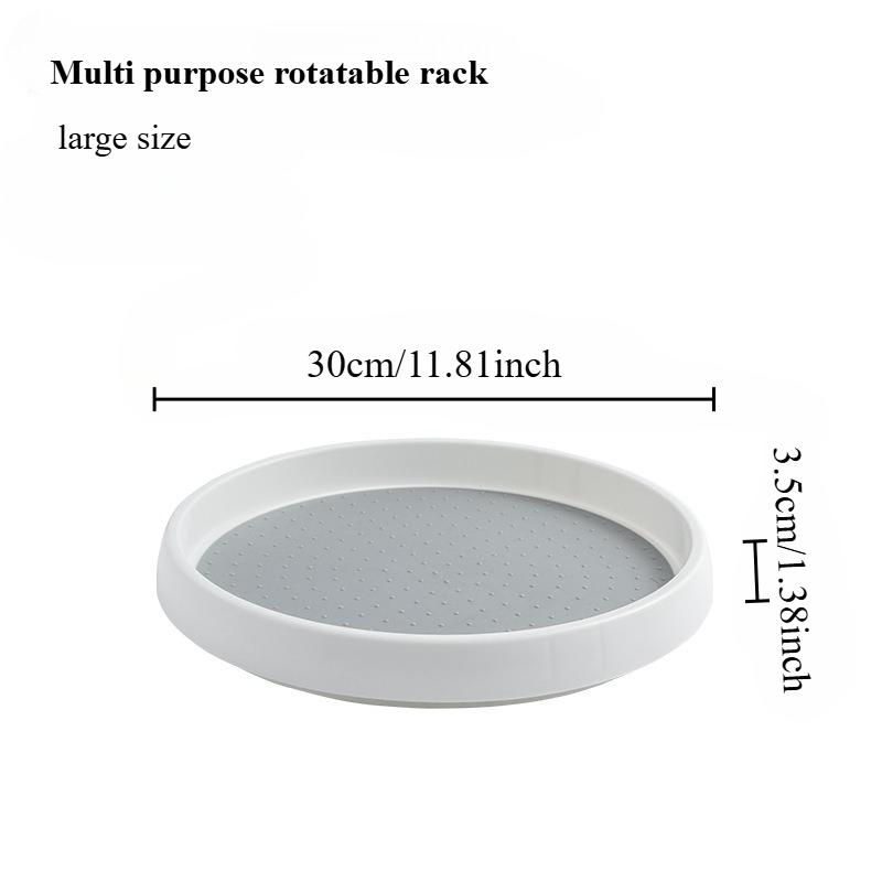 360 Rotatable Anti Sliding Kitchen Condiment Rotatable Storage Rack Tableware Cabinet Round Multi-purpose Storage Rack