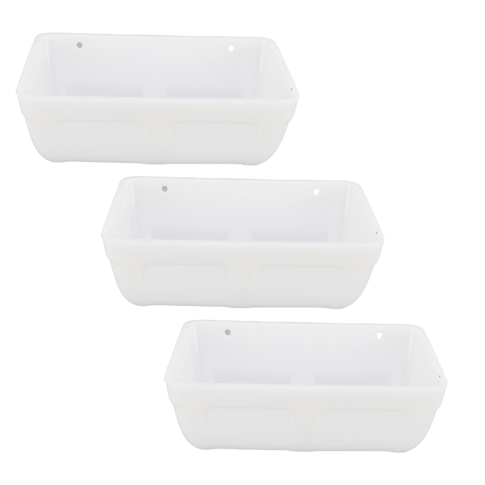 

Hanging Poultry Feeder Large Capacity Space Saving Plastic Hanging Chicken Feeder Trough for Farm белый