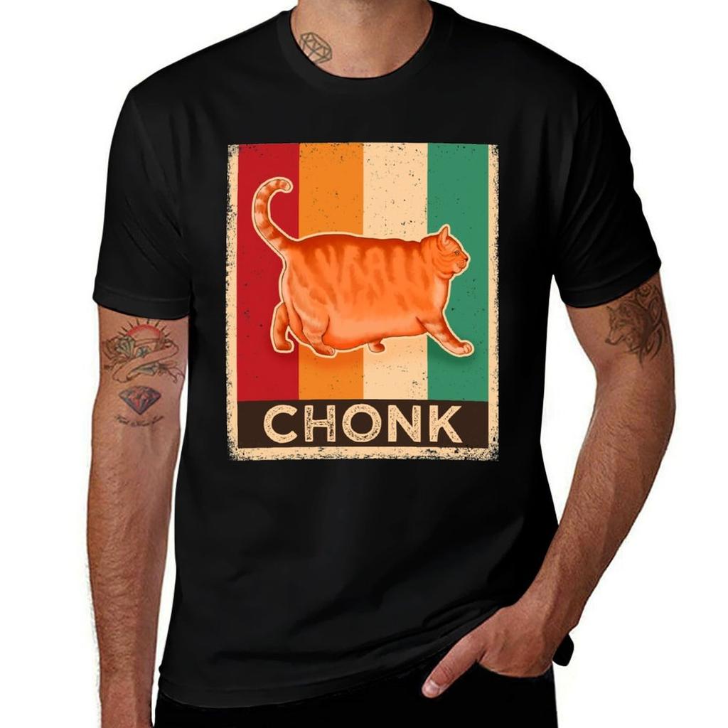 Chonk Cat T-Shirt Casual Simple Design Short Sleeve Shirt
