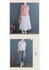 Women's Ethnic Embroidered Cotton Linen Short Sleeve Button-Up Shirt, Retro Artistic Plus Size Top