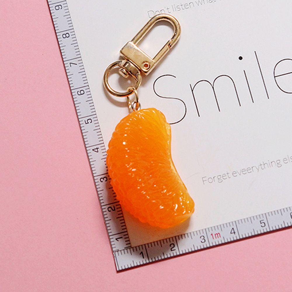 

One Petal Handbag Pendant Cartoon Car Decoration Keyring Simulation Fruit Key Chain Orange Keychain жёлтый