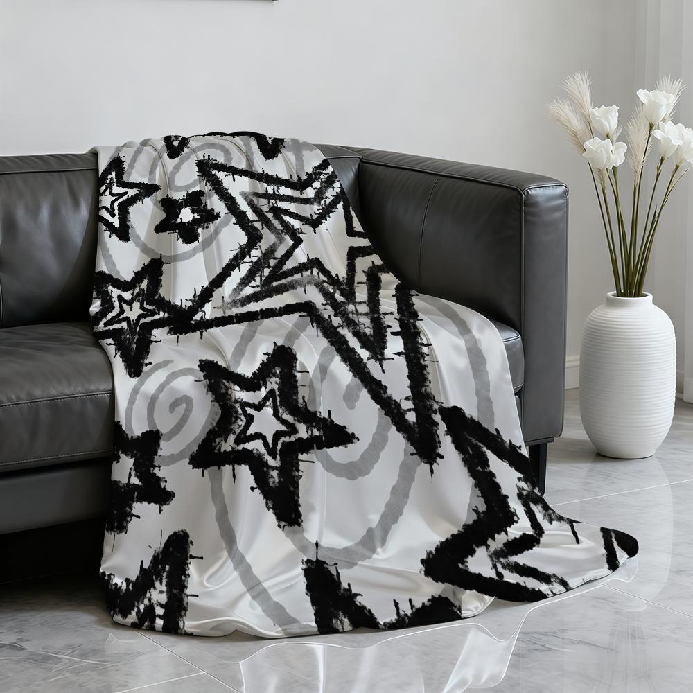 Fun star pattern Blanket Soft Throw Blanket for Home Bedroom Bed Sofa Picnic Travel Office Rest Cover Blanket Gift