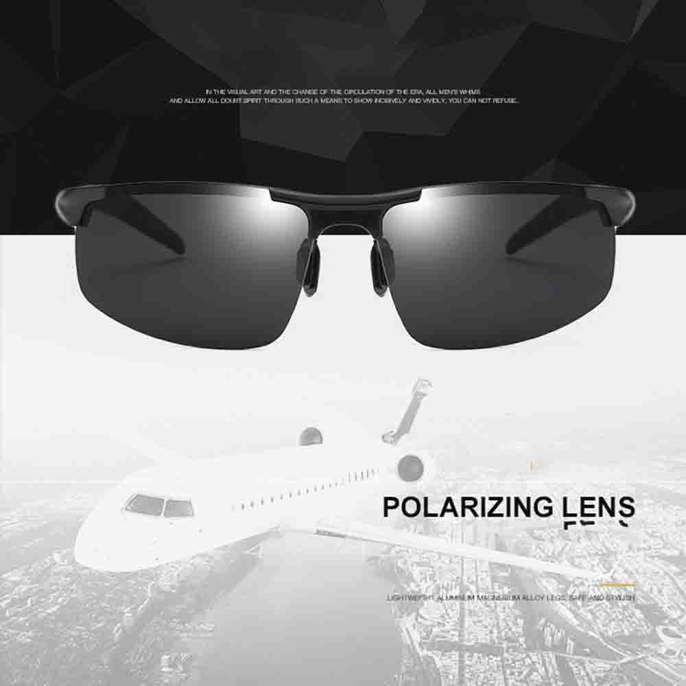 Driving Polarized Sunglasses Men Aluminum Magnesium Frame Sport Sun Glasses Driver Retro Goggles Sunglass UV400 Anti-Glare