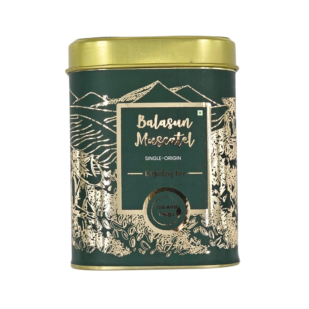 

Tea And Twigs | Darjeeling Black Tea - 100 Grams | Balasun Muscatel | (Grade- FTGFOP1) | Balasun Garden Second Flush Chai Patti | Single Or
