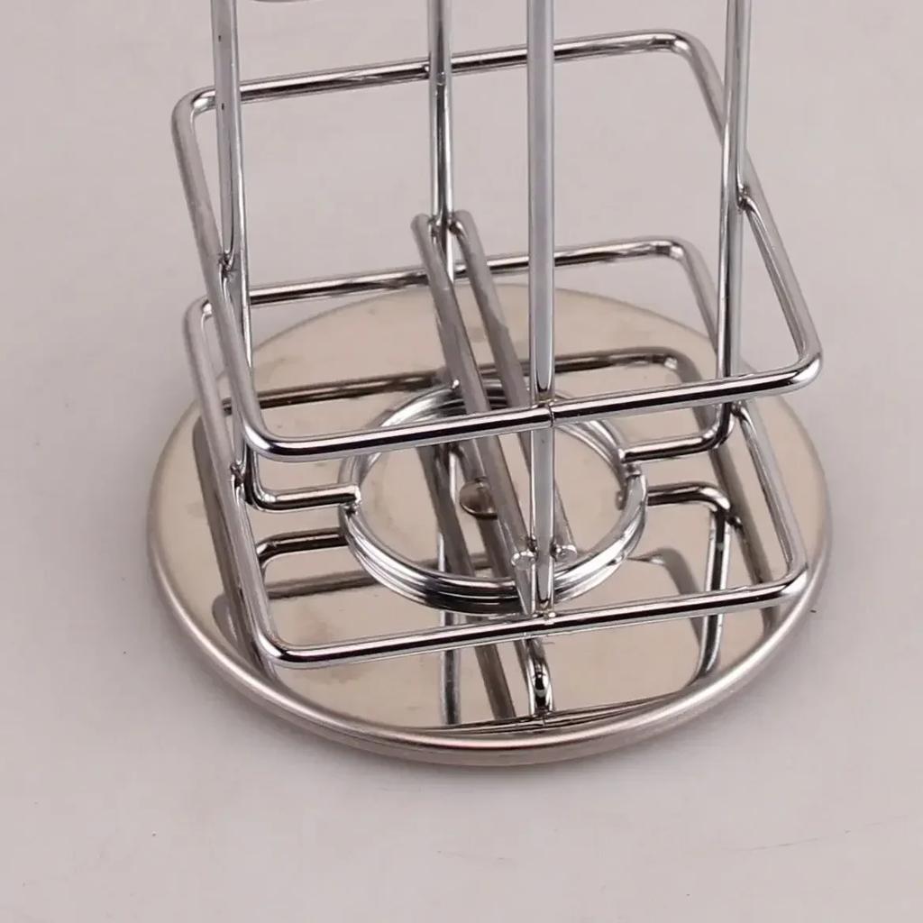 Kávový box Otočný úložný držák pro stojanový displej Černý stojan Kuchyňské kovové pokovené držáky Velkokapacitní kuchyňský organizér