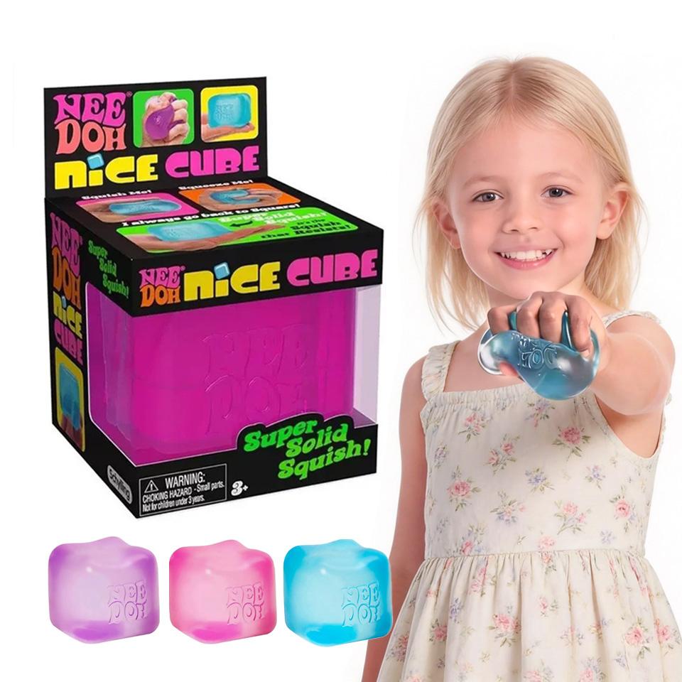 Schylling Needoh Soft Squishy Bear Cube – Stress Relief Soothing Toy, Decompression, Venting, Anxiety Relief Squeeze Ball, Kids'