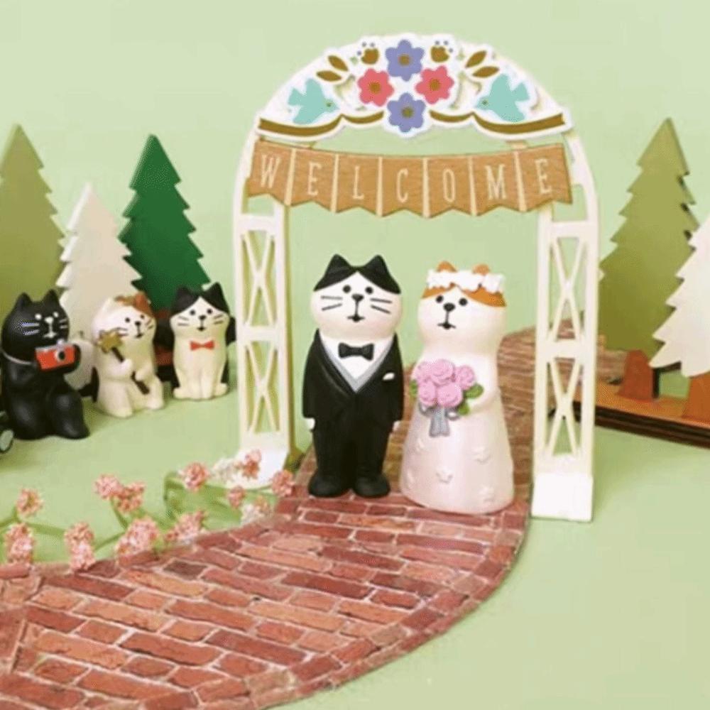 Japanese Style Wedding Ceremony Ornaments DIY Resin Handicraft Ornaments  Cake Decoration
