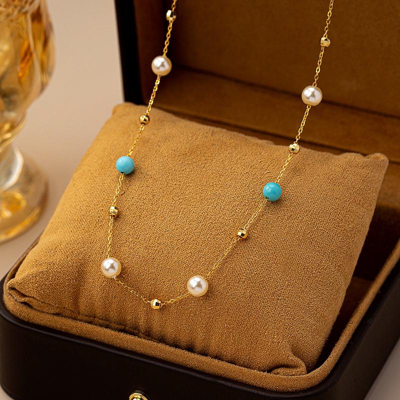 911 Silver Gypsy Pearl Necklace Accessories Women's Summer Premium Sweater Chain Light Luxury Neck Chain Collarbone Chain