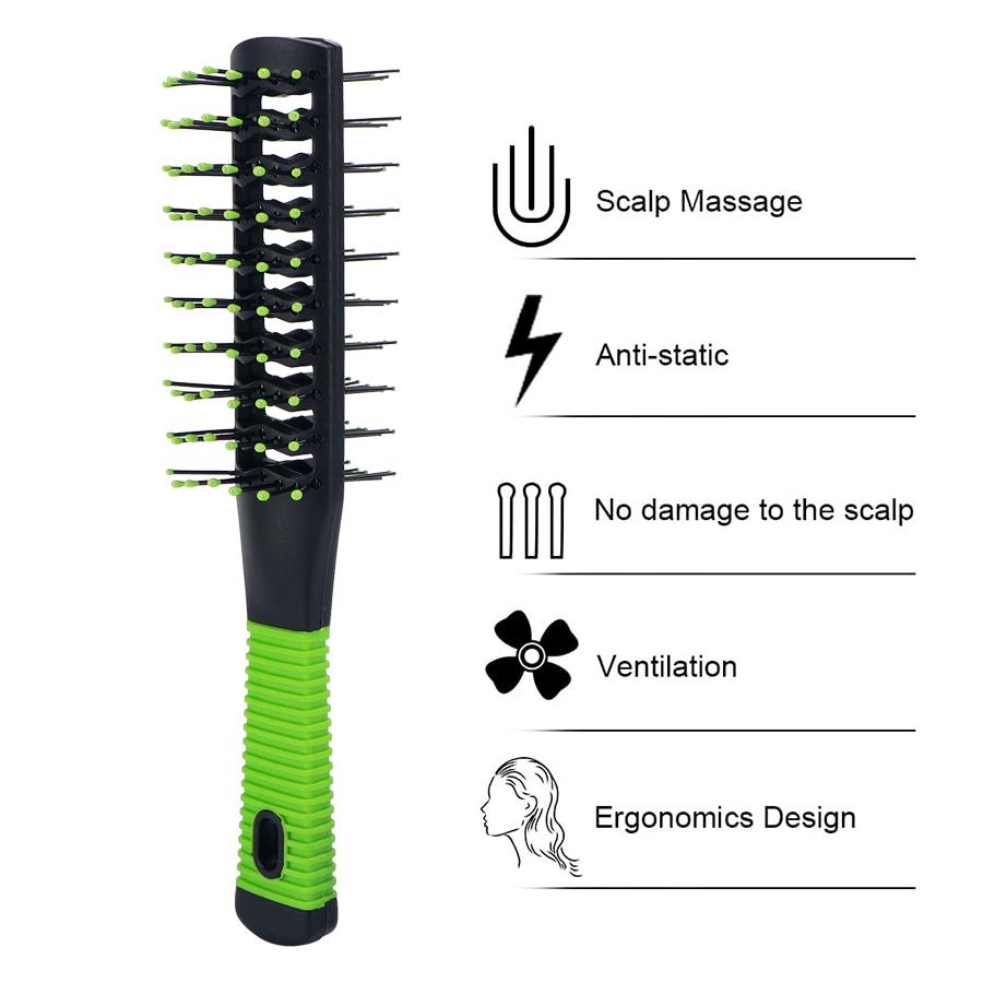 Peigne de Massage Double Face Pro Salon Anti-nœuds Brosses Coiffure Démêlant Dents Larges Anti-chute Peignes Brosse de Coiffage
