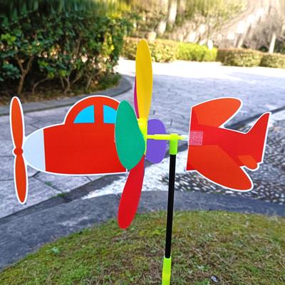 Stereoscopic Cartoon Windmill Colorful Plastic Colorful Traditional Square Children's Toys Young Small Windmill
