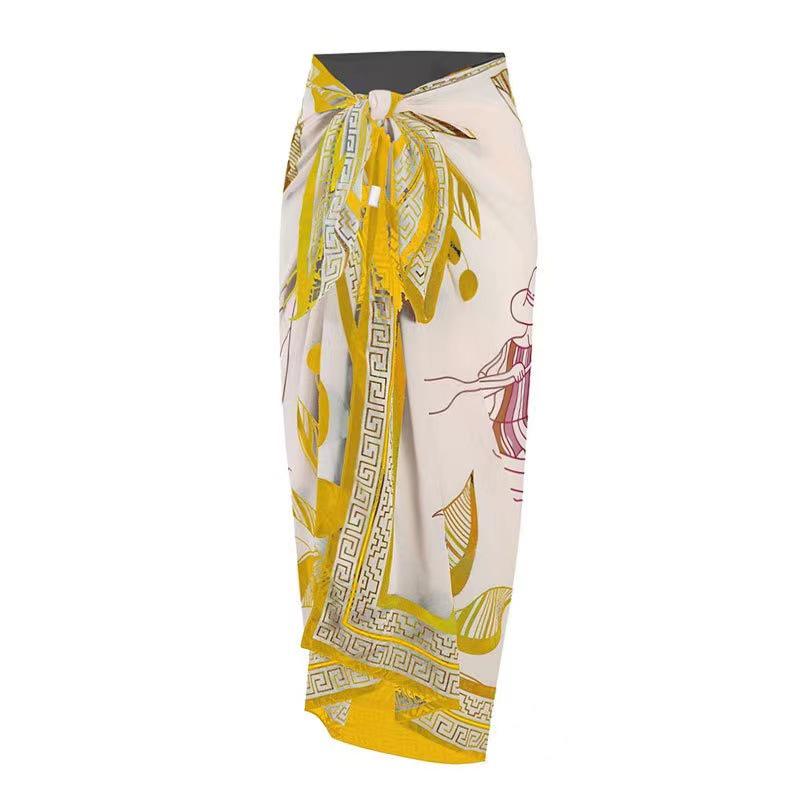 2025 European & American Sexy One-Piece Skirted Swimsuit for Resort Beachwear