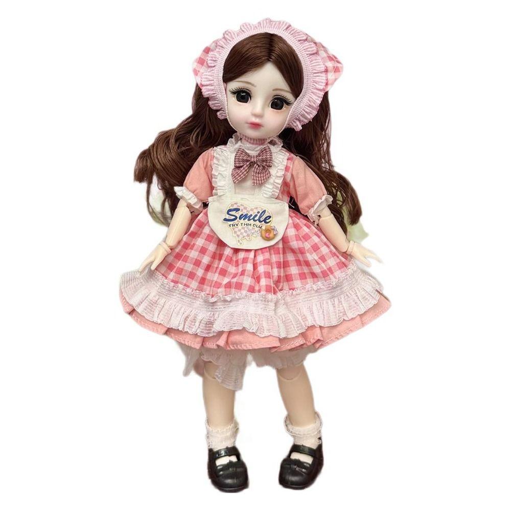 Attractive Eyes Princess Dress Up BJD Dolls Long Hair Princess Makeup Ball Joint Doll  Toddler
