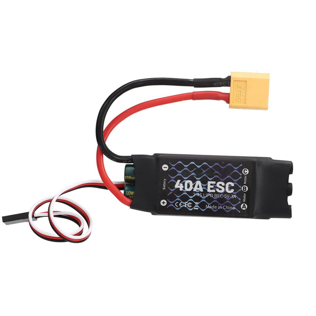 40A ESC 2?4S Electric Speed Controller 5V 3A BEC with XT60 Plug for RC Drone Airplane Brushless