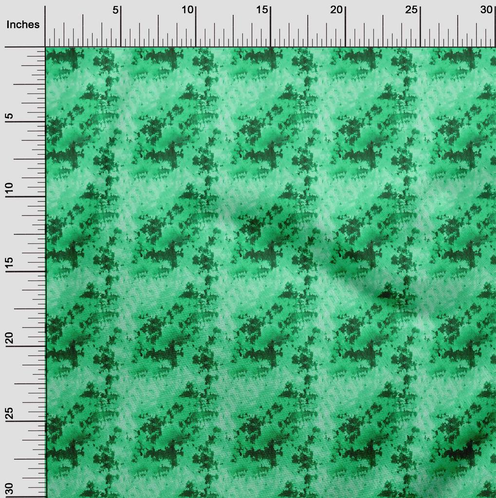 oneOone Cotton Flex Green Fabric Tie Dye Fabric For Sewing Printed Craft Fabric By The Yard 40 Inch