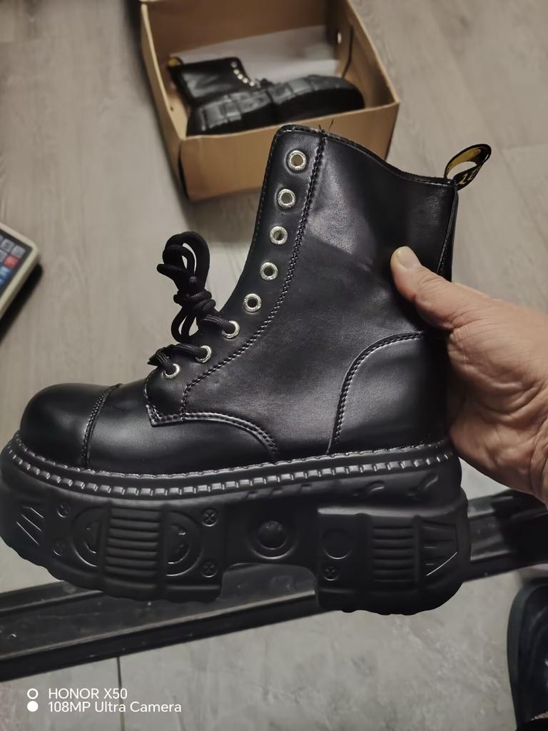 2025 36--42 Cos Dámské Ultra-vysoké Silný Podpatek 9cm Punk Hottie Podpatky Dámské Vysoké Platformové Kozačky