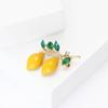 Fashion Fresh Alloy Enamel Double Lemon Brooch Versatile Summer Ladies Shirt Cardigan Corsage Ornament Pin