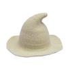 Vintage Halloween Witch Hat Woman Costume Wool Knit Hat for Party Coseplay Masquerade Hat Festival Decoration Accessories