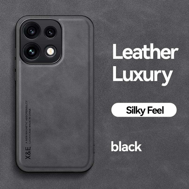 KEYSION Luxury Retro PU Leather Phone Case for OPPO Reno16 Pro 5G Silicone+PC Shockproof Phone Cover for OPPO Reno16 F 16 FS 5G