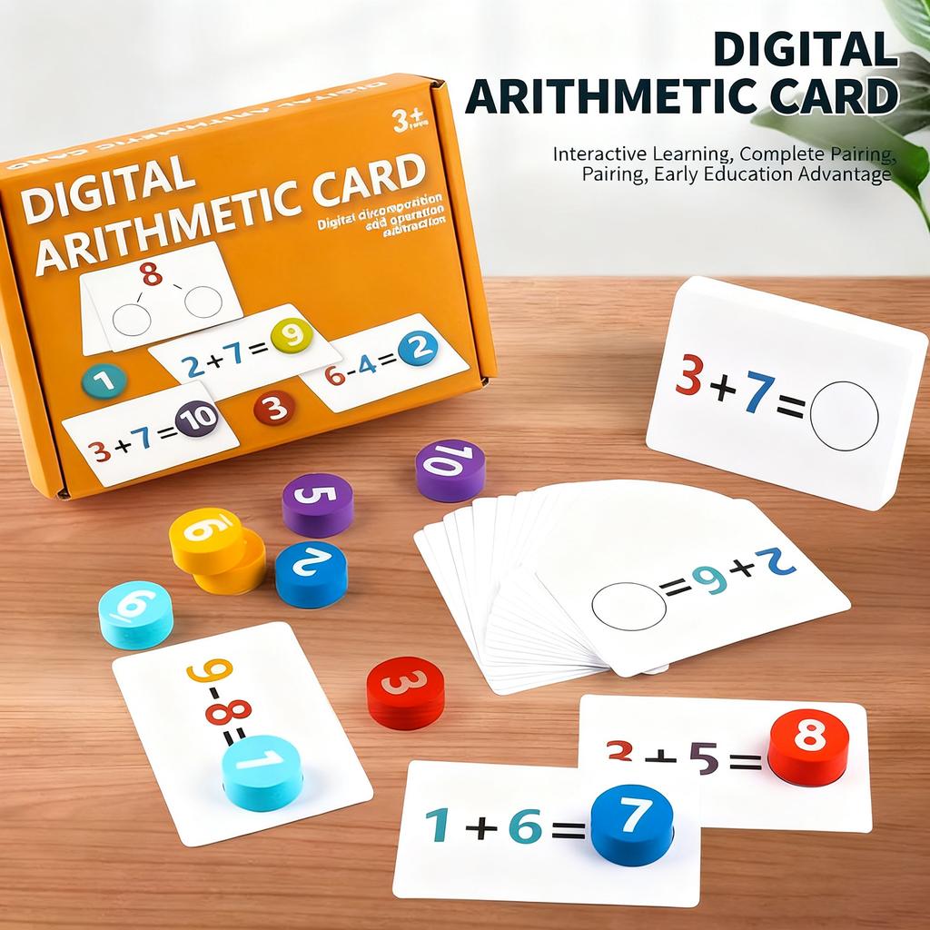 Digital Cognition Enlightenment Addition And Subtraction Training Teaching Aids Set Wooden Learning Toys