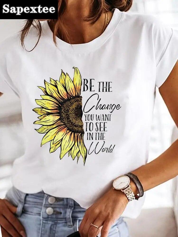 Clothes Ladies Summer T Clothing Print Fashion Casual T-shirts Letter 90s Trend Cute Short Sleeve Women FeUnisex Graphic Tee