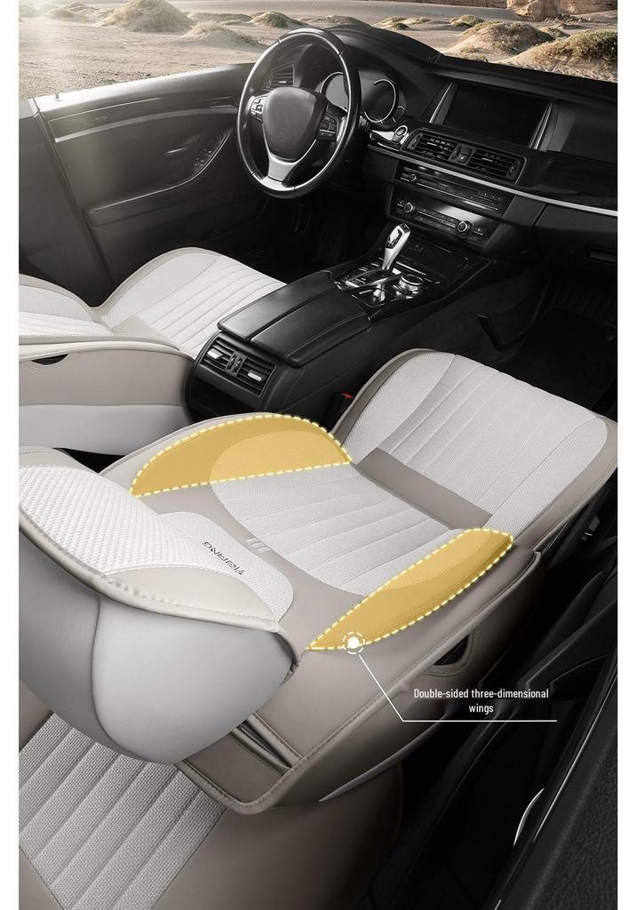 Cross-Border Universal Leather Car Seat Cover Set - Four Seasons, Five-Seater, Full Cushion.
