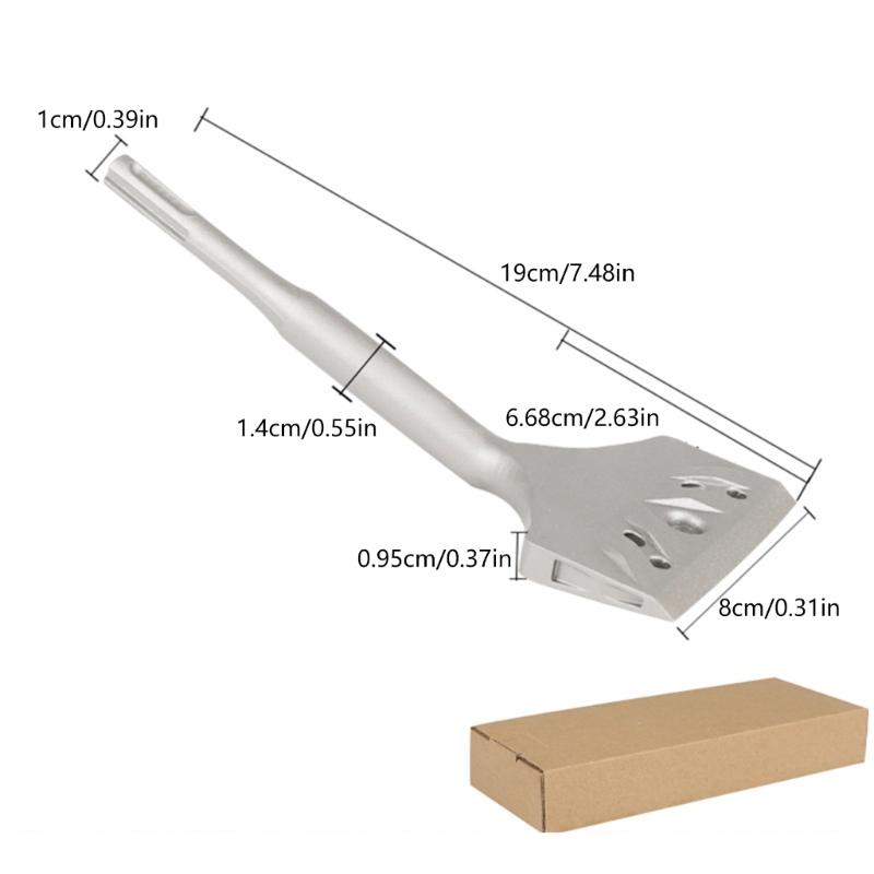 Electric Hammer Chisel Slotted Flat Carving Cutter Grinding Bending Chisel Round Handle Wall Brick Tool Heavy Duty