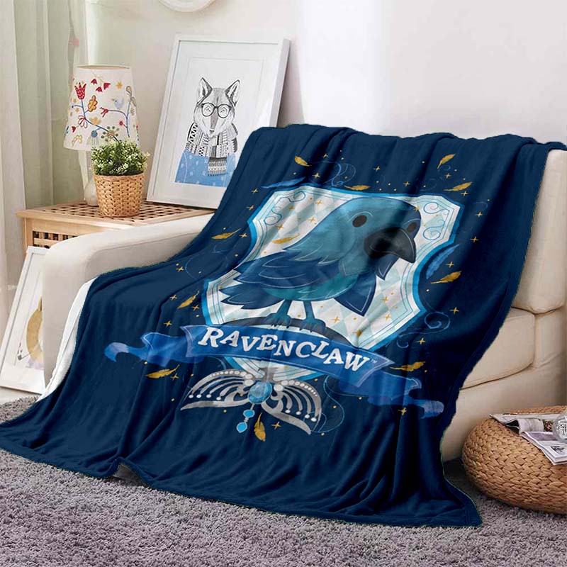 Hogwarts Full Moon Line Art Blanket Harry Potter Cartoon Flannel Blanket Throw Blanket Soft Children Banket Fan Blanket