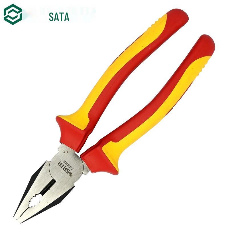 SATA 70333 VDE 1000V Insulated Electrician Pliers